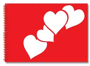 Phatstak A3 for scrapbook (Personalised*) Row of Hearts (colours available) - Picture 1 of 3