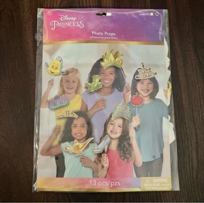 DISNEY PRINCESS PHOTO PROPS (13pc) Birthday Party Supplies Photo Booth Tiara - Image 1 of 3