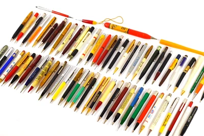Large Mechanical Advertising Pencils Vintage Lot 69 Pencils Parts or Restoration - Image 1 of 4