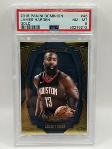 2018-19 Panini Dominion James Harden #46 Rockets Gold 10/25 PSA 8 0 Higher POP 2 - Picture 1 of 2