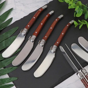Butter Knife Cheese Jam Spreader Kitchen Cake Slicer Stainless Steel Wood Handle - Picture 1 of 27