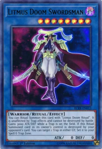 YGO-4x-Near Mint-Litmus Doom Swordsman - BLRR-EN013 - Ultra Rare - 1st Edition-B - Picture 1 of 1