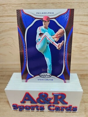 Steve Carlton 2023 certificado Panini Chronicles patio azul paralelo #/99 Foto 1 de 2