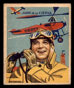 1934 National Chicle Sky Birds #43 Juan De La Cieva VG/EX - Picture 1 of 2