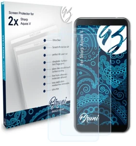 Bruni 2x Protective Film for Sharp Aquos V Screen Protector Screen Protection - Picture 1 of 4