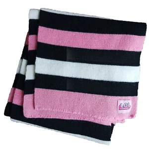 Girls Knit Scarf LOL Surprise Pink Black White 50 Inches Preowned Very Good ! - Picture 1 of 6