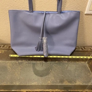 MACYS baby blue Shoulder Tote Bag - Picture 1 of 9