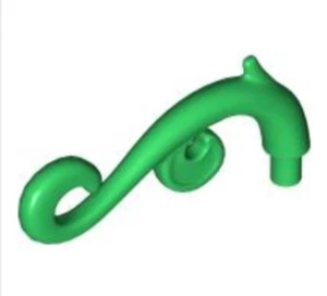 LEGO® Part 28870 - Plant Stem, Curved with Bar, Thorns, and Swirls - Picture 1 of 1