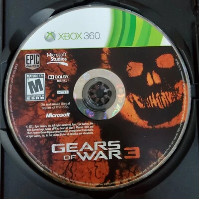 Xbox Gears of War 3 Game Only (Xbox 360, 2011) w/Replacement Case - Image 1 of 4