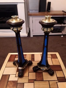 vintage candle holders pair - Picture 1 of 5
