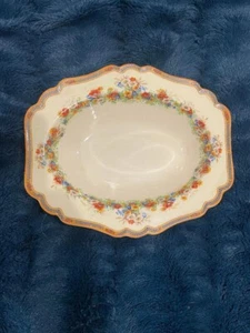 John Maddock & Sons Ltd. Royal Ivory Minerva Meadow Flowers oval serving bowl - Picture 1 of 3