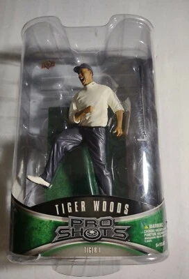 Tiger Woods Fist Pump White Nike Shirt Series1 Upper Deck  - Image 1 of 4
