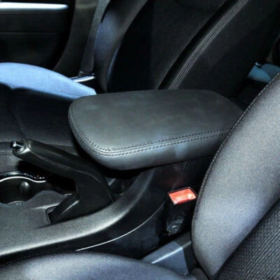 Cubierta de reposabrazos con almohadilla de cuero negro para consola central Chrysler 200 11-14 Foto 1 de 4
