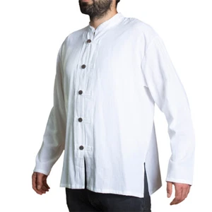 PANASIAM Freizeithemd Thai shirt Herrenhemd Tai chi Yoga Hemd FAIR Naturmaterial - Bild 1 von 17