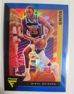 2020-21 Panini Flux #142 Mikal Bridges Phoenix Suns True BLUE PRIZM
