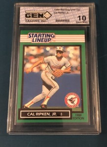 1989 Cal Ripken JR STARTING LINEUP BASEBALL CARD  GEM MINT 10 BALTIMORE ORIOLES