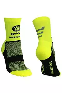Optimum Nitebrite Cycling Socks Fluro Yellow Kids Adult Sizes - Picture 1 of 7