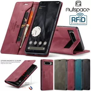 Leather Wallet Flip Magnetic Card Holder Case Cover for Google 6 7 8 Pro 7A - Picture 1 of 72