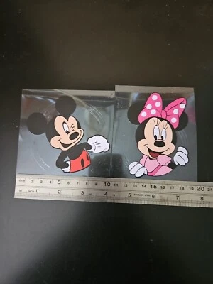 vinyl stickers Mickey Mouseand Minnie Mouse for water bottles and cups - Image 1 of 2