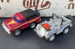 (2) Vintage ARCO INDUSTRIES Friction Motorized Truck & Jeep Pair AS IS FOR PARTS - Picture 1 of 10