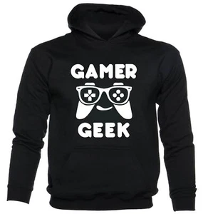 Kids Hoodie Gamer Geek Playstation Birthday Present Funny Cool Birthday Gift - Picture 1 of 12