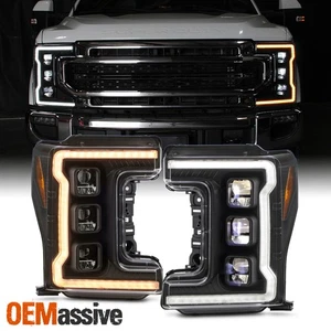 For 17-19 Ford F250 F350 SuperDuty LED Switchback Sequential Greeting Headlights - Picture 1 of 11