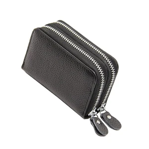 Mujeres Hombres Cartera Billetera de Crédito Doble Cremallera Alrededor Cartera de Viaje - Imagen 1 de 12