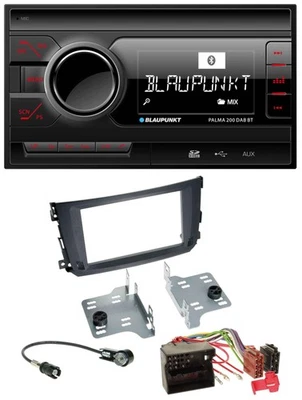 Blaupunkt MP3 Bluetooth DAB 2DIN SD USB Autoradio für Smart ForTwo 2010-14 Quadl - Bild 1 von 4