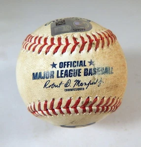 2022 New York Mets Marlins Game Used Baseball Carlos Carrasco Jon Berti Foul - Picture 1 of 4