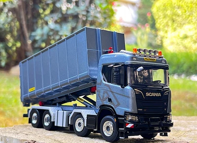 Scania R normal riged truck Palfinger hooklift system +40m3 container WSI models - Image 1 of 4