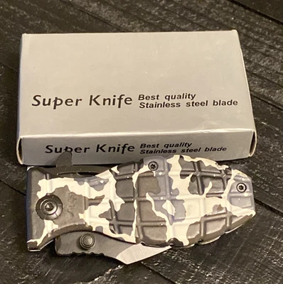 Cuchillo Plegable TAC-Force 503CM Speedster Acero al Carbono Granada Blanco Camuflaje - K109 Foto 1 de 4