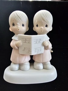 Precious Moments Jonathan & David Peace on Earth Figurine 1980 Vintage Decor - Picture 1 of 4