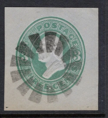 US Scott U166 Used - Cut Square - Nice Fancy Cancel - CV 6$ - Image 1 of 2