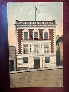 c1910 Elks Home B.P.O.E. 645, Port Jervis, NY Vintage Postcard - Picture 1 of 2