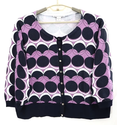 Suéter cárdigan de algodón para mujer PETER NYGARD manga 3/4 geométrico talla 3X PLUS Foto 1 de 4