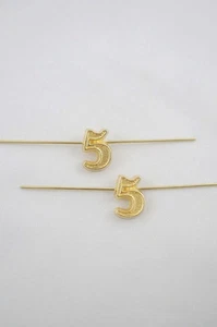 WWII German Officer General Shoulder Boards cyphers Gold 13mm 5 2pcs - Bild 1 von 1