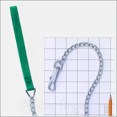 DOG LEASH Metal Chain Pet Leash Animal Puppy Walking Lead Nylon Strap Handle 48” - Image 1 of 4