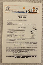 Brochure Paquebot FRANCE - Programme journée du 19 avril 1971 - TRIESTRE