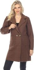 SIMPLY COUTURE Women's Long Simple Double Breasted Winter Coat 