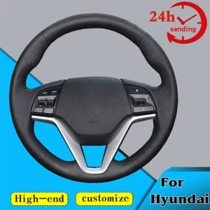 Cubierta personalizada para volante de automóvil para Hyundai Tucson 3 2015-2020 envolvente de productos de automóvil - Imagen 1 de 6