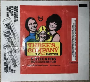 Three’s Company Trading Card Wrapper (Topps, 1978) - Picture 1 of 1