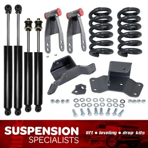 3"/4" Lowering Kit For 1988-1998 Chevy Silverado GMC Sierra 2WD V8 w/ Shocks - Picture 1 of 7
