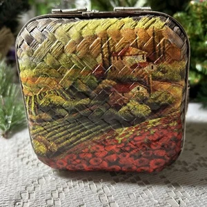 Small Basket With Spain Farm Scene - Picture 1 of 14