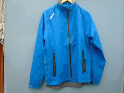 NEW MENS PROQUIP PRO-FLEX EVO WATERPROOF FULL ZIP JACKET ~ SIZE ~ SMALL~ BLU/GRY - Image 1 of 4