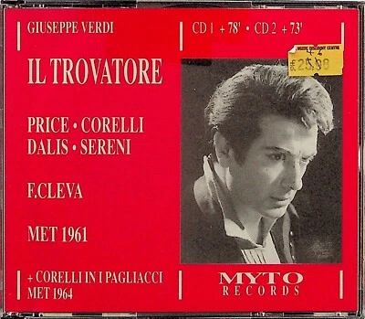 VERDI Il Trovatore Live 1961 CLEVA Myto 2-CD Leontyne Price/Franco Corelli/Dalis - Image 1 of 3