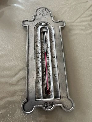 19eme ETAIN THERMOMÈTRE ANCIENNE CISELURE,  POINÇONS - Photo 1/4