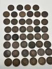 46 Indian Head Cents All Pre-1900 Mixed Dates Circulated