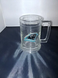 Carolina Panthers Pewter Logo Glass Beer Mug EUC - Picture 1 of 3