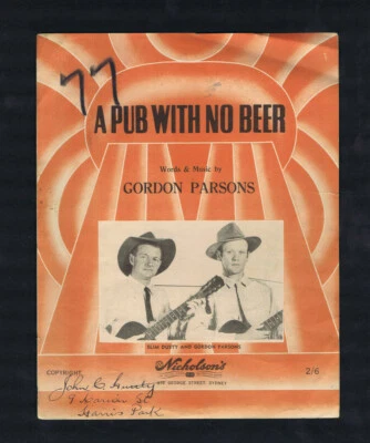 #AA9.   SLIM DUSTY  RECORDS, SHEET MUSIC & JOY McKEAN SIGNED BOOK - image 1 of 4