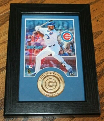 Kris Bryant Chicago Cubs con medallón de bronce macizo de 39 mm de Highland Mint Foto 1 de 2